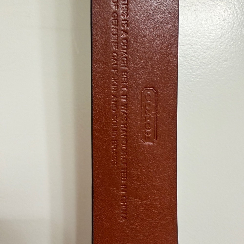 Coach Brown Leather Belt Size 42 NWT - Picture 6 of 7